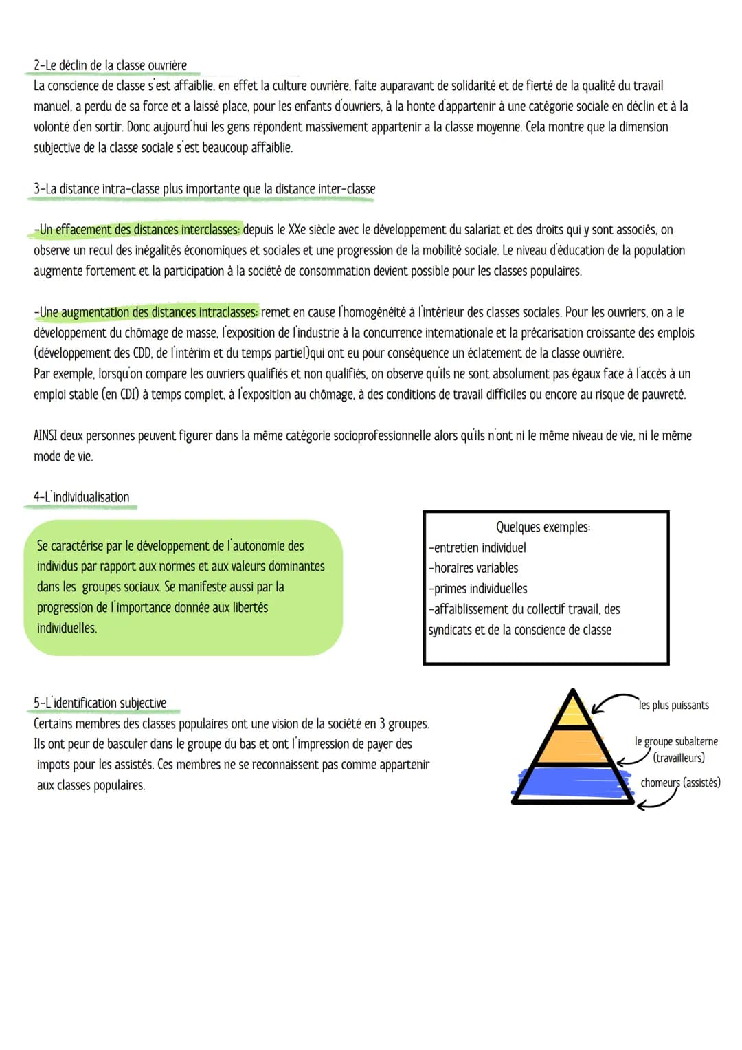 Comment est structurée la société française actuelle?
I- La structuration de l'espace social
1-Les variables permettant de comprendre les pl