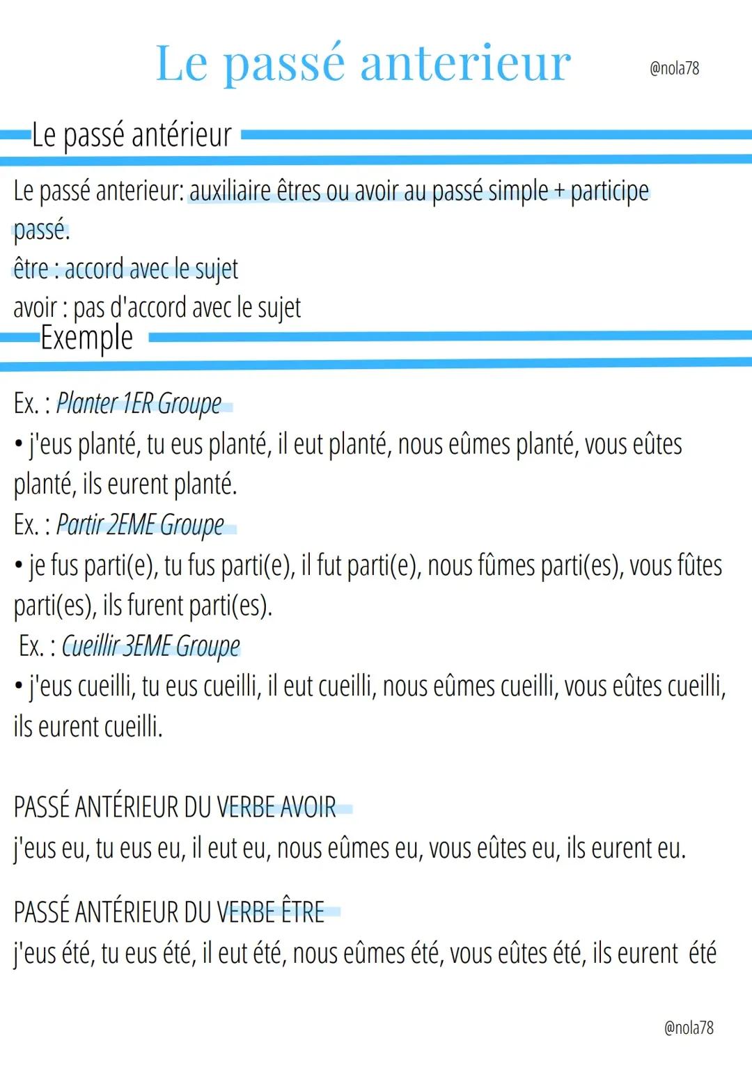 PASSE ANTÉRIEUR 