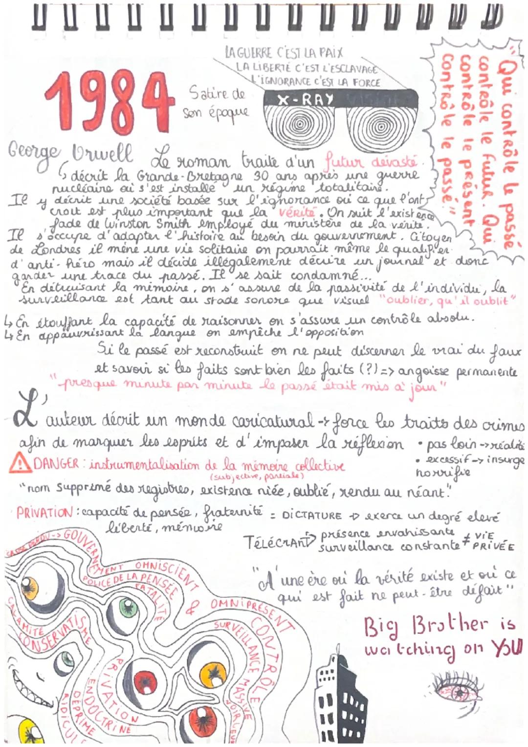 # 1984

George Orwell Le

LA GUERRE C'EST LA PAIX

LA LIBERTE C'EST L'ESCLAVAGE

LIGNORANCE C'EST LA FORCE

Satire de
Son époque
X-RAY

régi