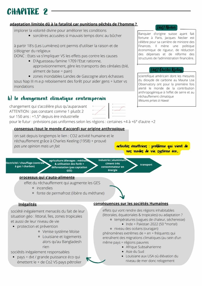L'ENVIRONNEMENT AXE 2
Le changement climatique : approches historiques
et géopolitiques
EN QUOI LE CHANGEMENT CLIMATIQUE CONTEMPORAIN SE DIS