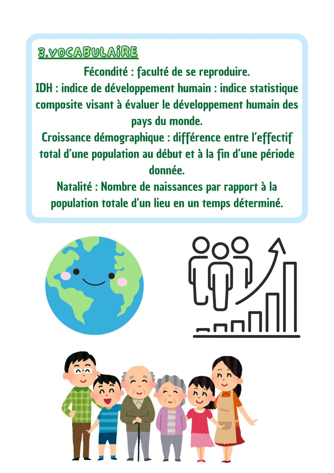 # LA CROISSANCE DÉMOGRAPHIQUE ET SES EFFETS

## 1.UNE POPULATION MONDIALE EN FORTE CROISSANCE

La terre compte environ 8 milliards d'habitan