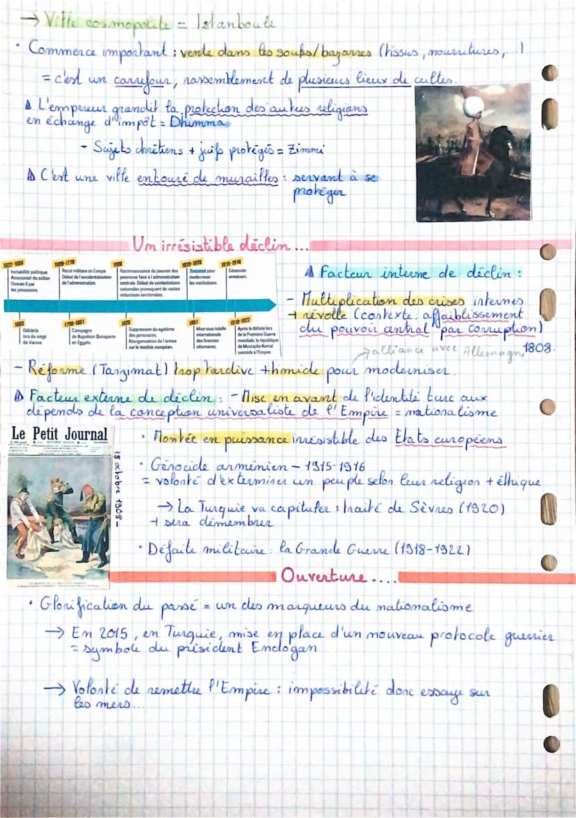 Essor et declin de l Empire!
INTRODUCTION:
Carte maritime :
→1482: Nicolaus Germanus
1580-Michael Freiherr
= présence de l'Empire Ottoman =>