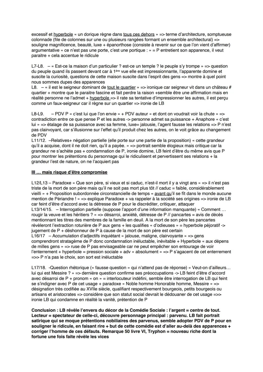 Périandre, les Caractères,
Jean De La Bruyère :
° Présentation du texte : Parcours : La comédie sociale
→ Auteur : Jean de La Bruyère a beau