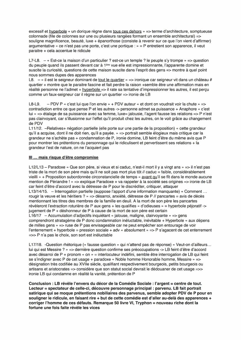 Périandre, les Caractères,
Jean De La Bruyère :
° Présentation du texte : Parcours : La comédie sociale
→ Auteur : Jean de La Bruyère a beau