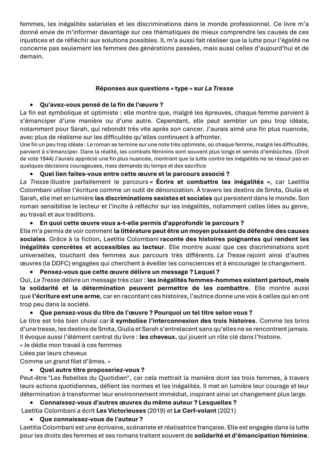 # La Tresse

POUR L'ORAL DE FRANÇAIS

Présente l'œuvre

La Tresse est un roman contemporain écrit par Laetitia Colombani et publié en 2017. 