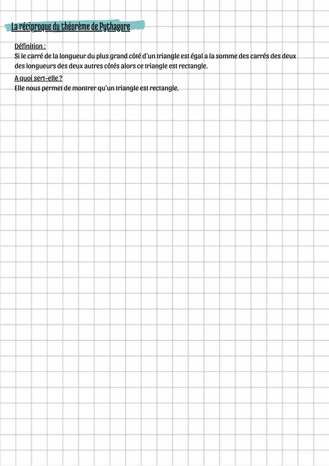 maths
Théorème de Pythagore
Le théorème de Pythagore
Définition:
Dans un triangle rectangle l'hypoténuse est le côté opposé à l'angle droit.