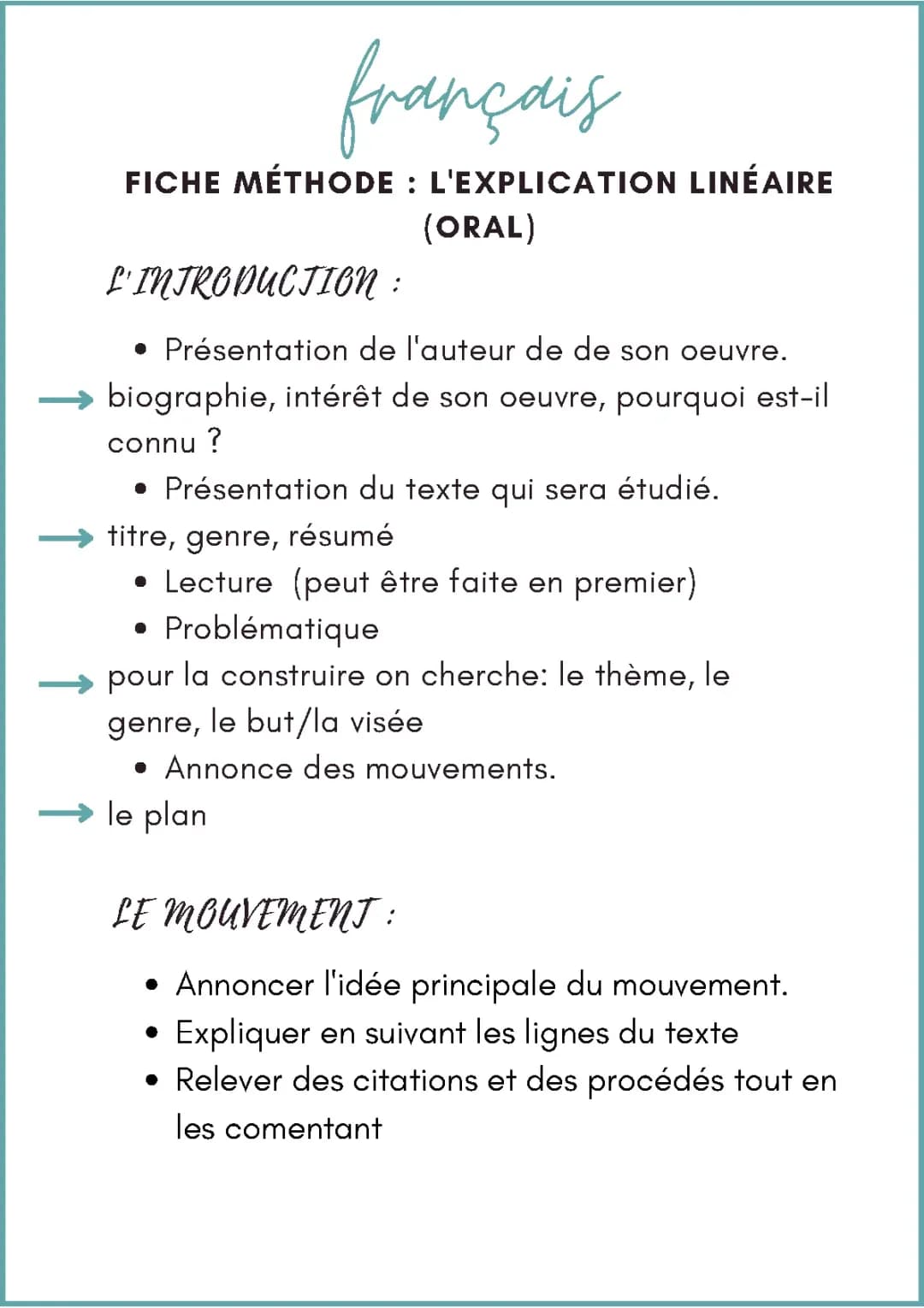 Apprends la méthode d'explication linéaire en français facilement !