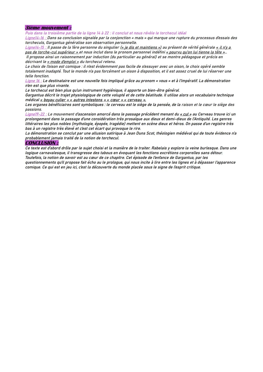 Extrait du chapitre XIII
INTRO Au début du 16ème siècle, un nouveau mouvement littéraire et artistique l'humanisme qui place l'être humain
e