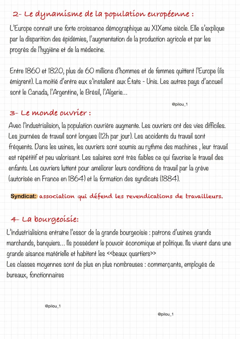 Histoire
@pilou_1
L'Europe et le monde au XIXeme siècle.
L'Europe et la révolution industrielle.
La révolution
industrielle dans la
ville-us