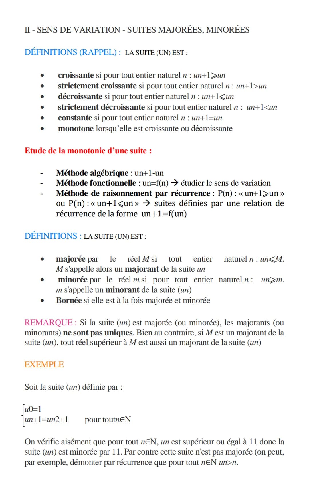 I-DÉMONSTRATION PAR RÉCURRENCE
THÉORÈME
SUITES ET RÉCURRENCE
Soit P(n) une proposition qui dépend d'un entier naturel n.
Si P(no) est vraie 
