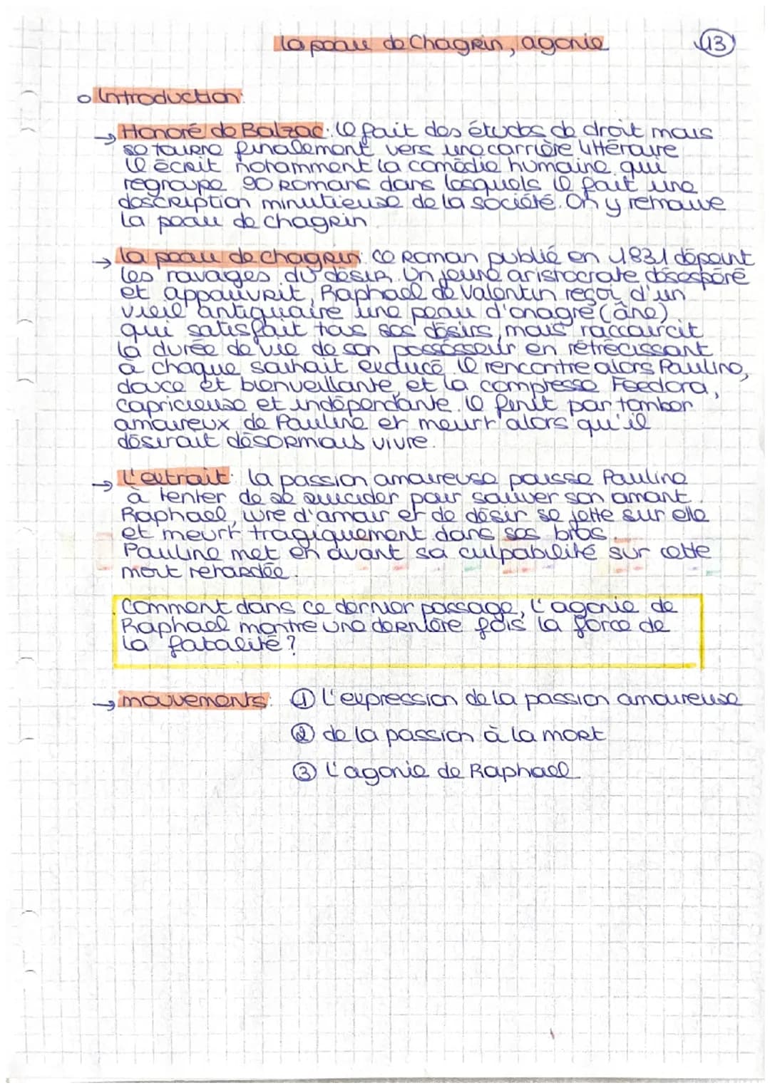 to paau do Chagrin, agonie
o Introduction:
Honoré de Balzac: I fait des études de droit mous
So tourne finalement vers une carrière utteraur