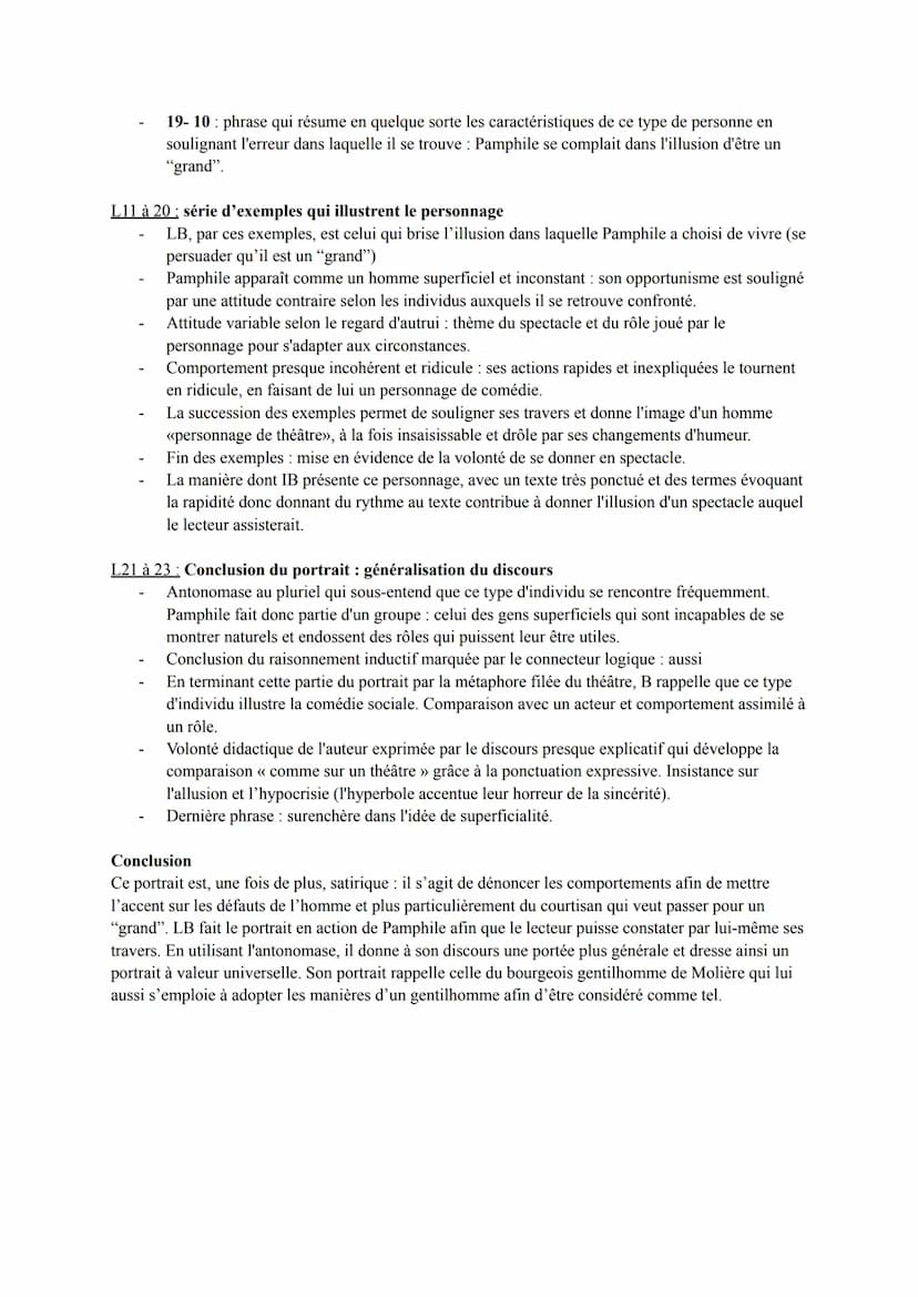 Pamphile
Pamphile ne s'entretient pas avec les gens qu'il rencontre dans les salles ou dans les cours : si l'on en
croit sa gravité et l'élé