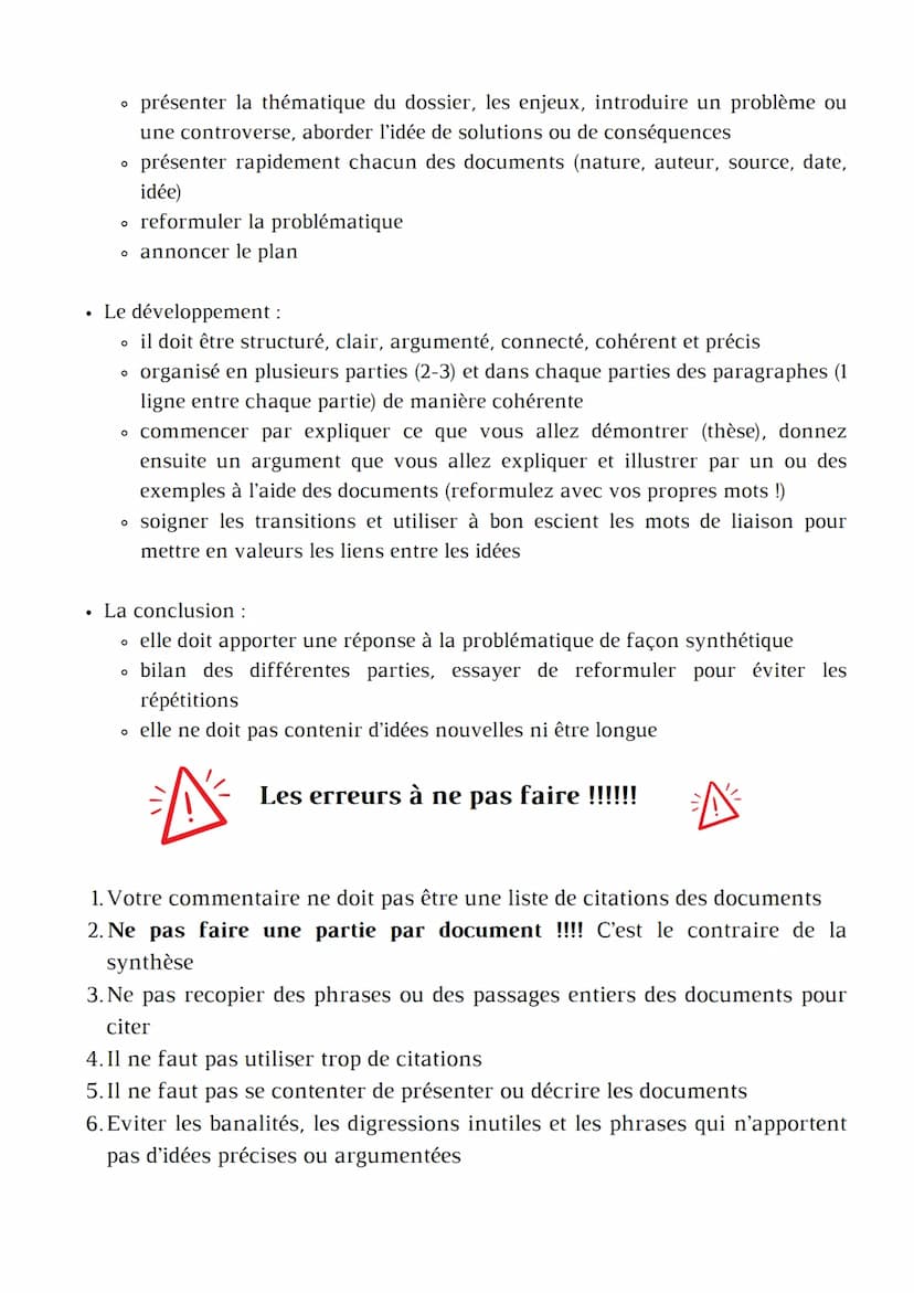 Anglais Monde Contemporain
méthodologie
La synthèse consiste à faire un compte rendu structuré de plusieurs
documents, elle est guidée par u