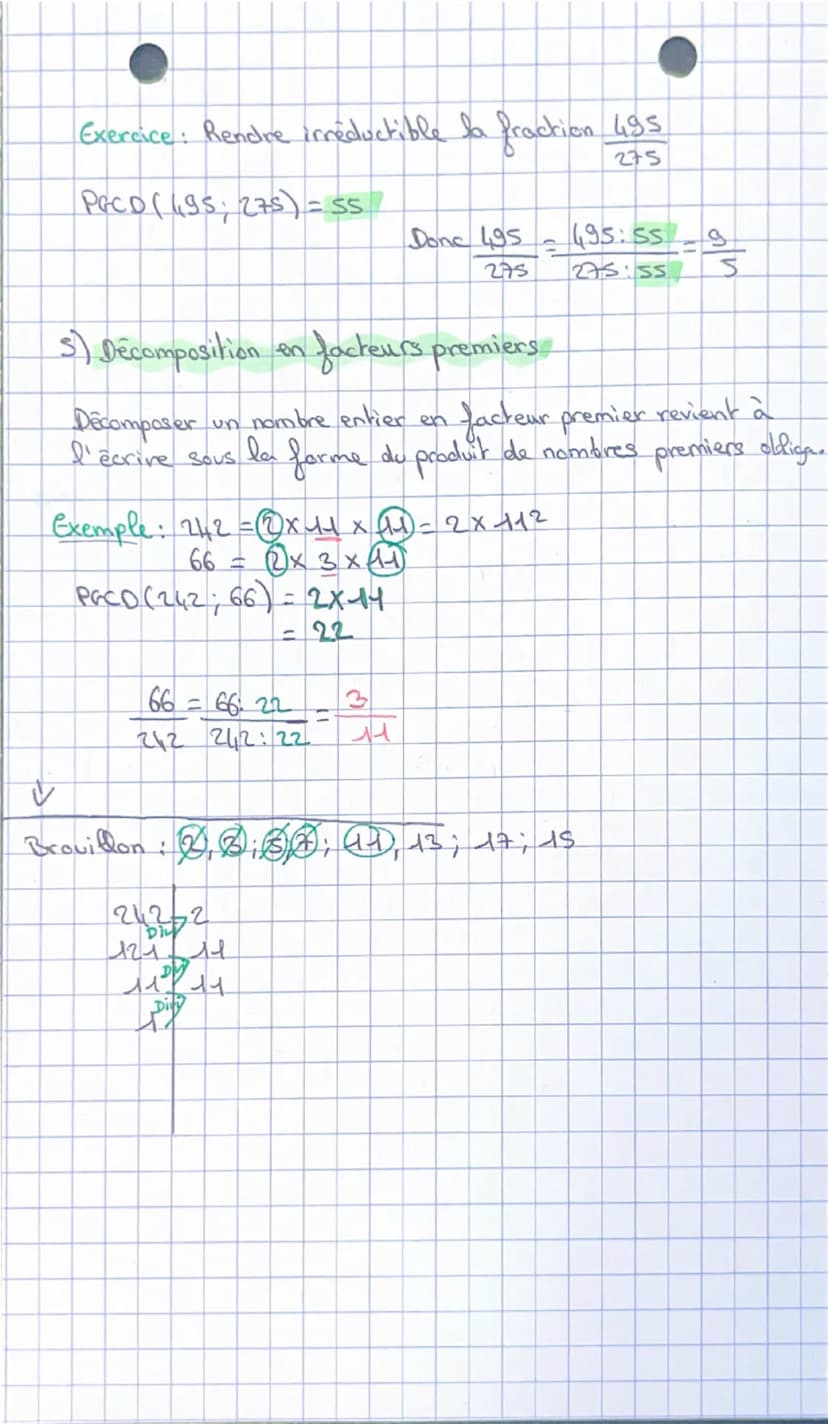maths
arithmétique
1) Nombres premiers:
Definition: Un nombre entier est dit premier forsqu'il
exactement deux diviseur : I et lui-même.
pos