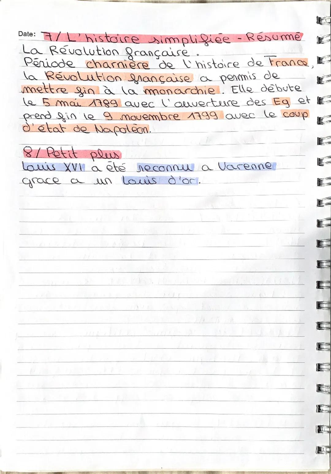Histoire
Date:
1/ La fin de la monarchie
absolue
Les états généraux se déclarent
en 1789 (Assemblée nationale). Les
députés votent la Declar