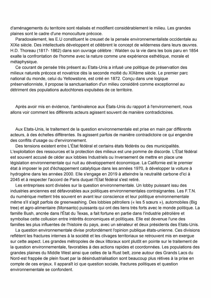 Dissertation HGGSP : Les États-Unis et la question environnementale : tensions,
contrastes
Le 9 avril 2020, à la sortie de l'audience de la 