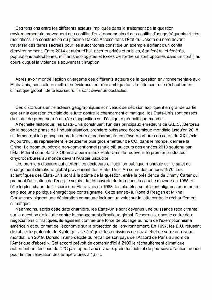 Dissertation HGGSP : Les États-Unis et la question environnementale : tensions,
contrastes
Le 9 avril 2020, à la sortie de l'audience de la 