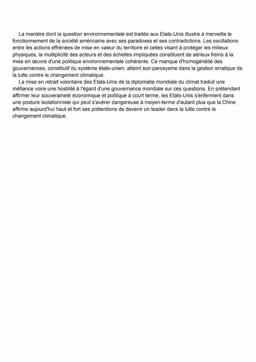 Dissertation HGGSP : Les États-Unis et la question environnementale : tensions,
contrastes
Le 9 avril 2020, à la sortie de l'audience de la 