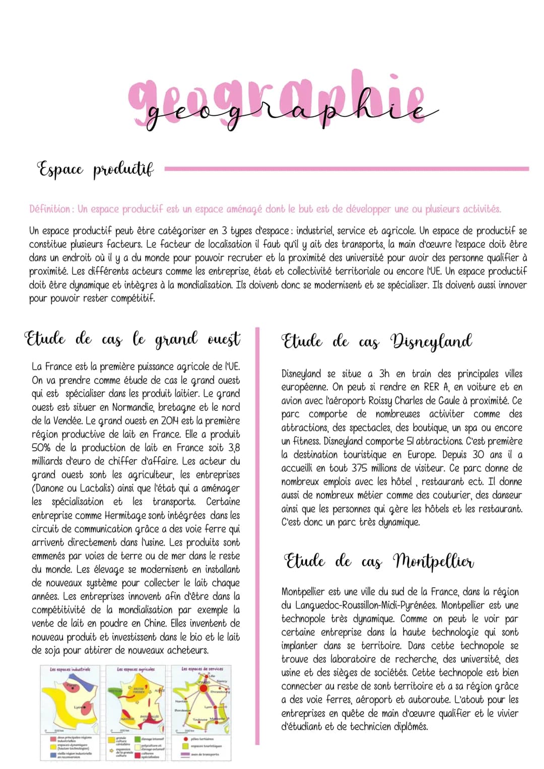 Espace productif
Définition: Un espace productif est un espace aménagé dont le but est de développer une ou plusieurs activités.
Un espace p