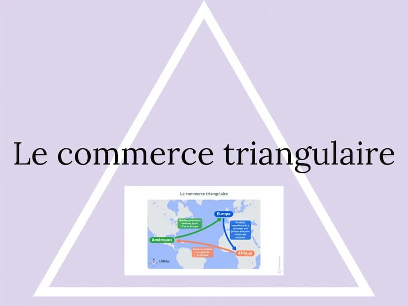 La Première
Mondialisation :
le commerce triangulaire Définition.
La première mondialisation, appuyée
sur la traite atlantique
et la
l'escla