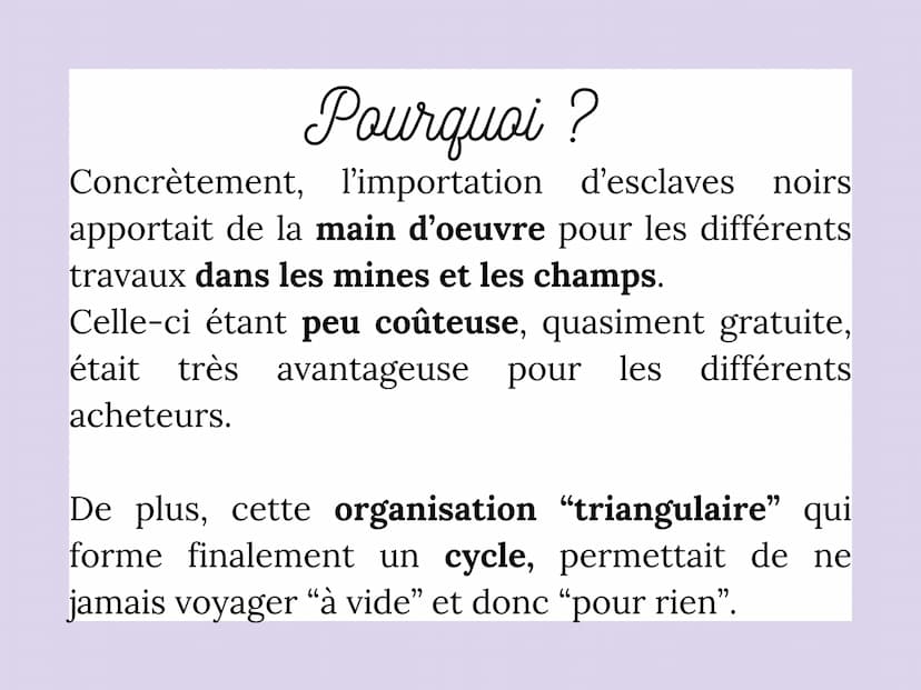 La Première
Mondialisation :
le commerce triangulaire Définition.
La première mondialisation, appuyée
sur la traite atlantique
et la
l'escla