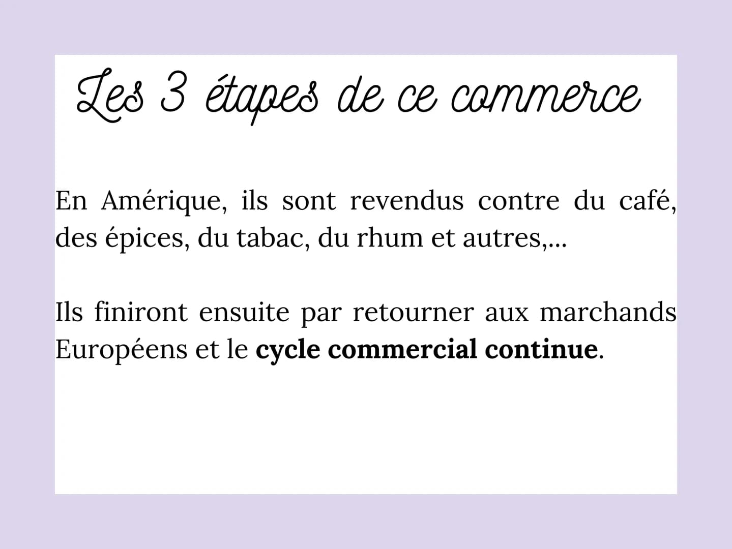 La Première
Mondialisation :
le commerce triangulaire Définition.
La première mondialisation, appuyée
sur la traite atlantique
et la
l'escla