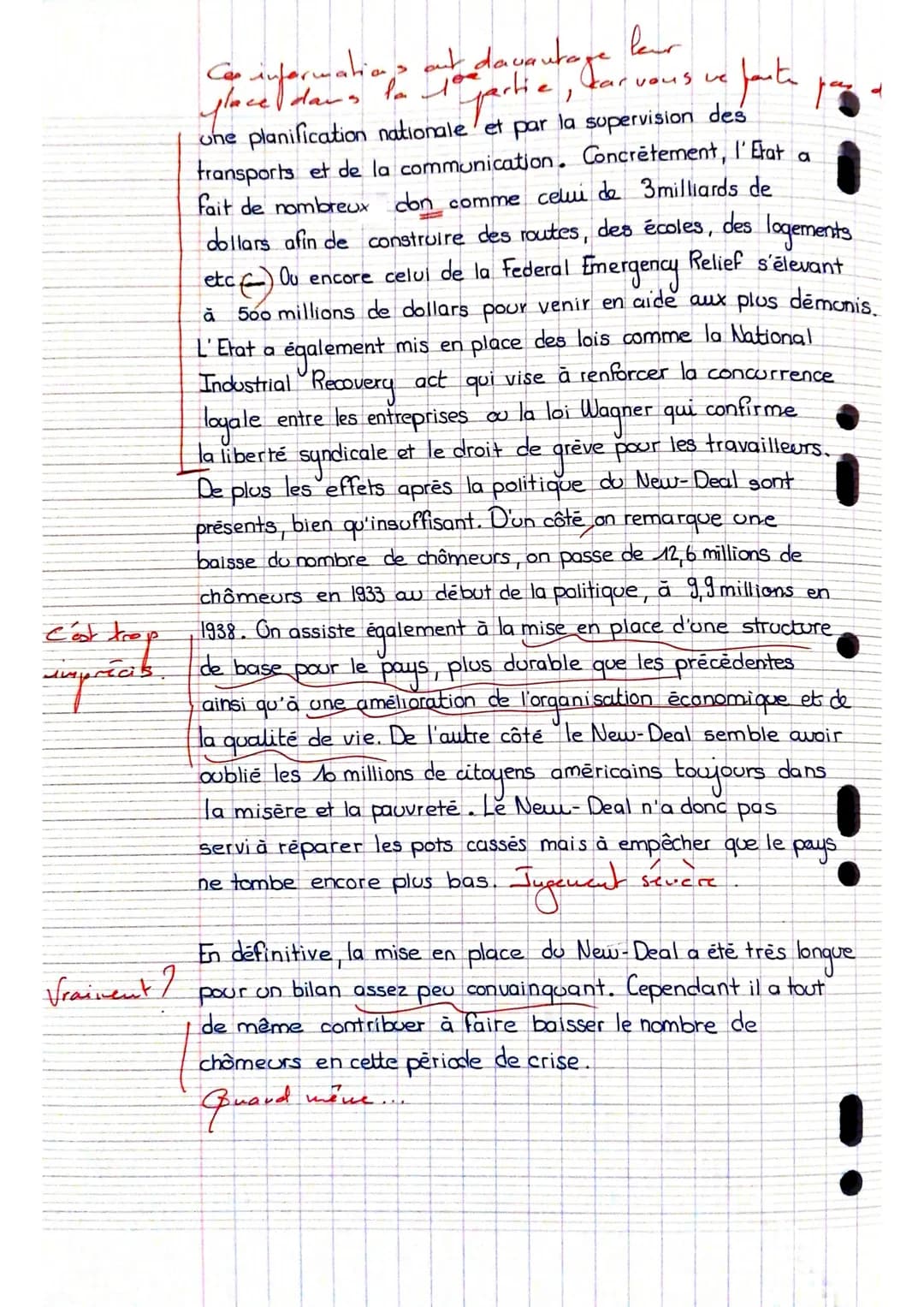 Lovely
15/20
Roosevelt et le New-Deal
aux Etats-Unis
«La seule limite à nos réalisations de demain sera nos doutes
Prie d'aujourd'hui »). Ai