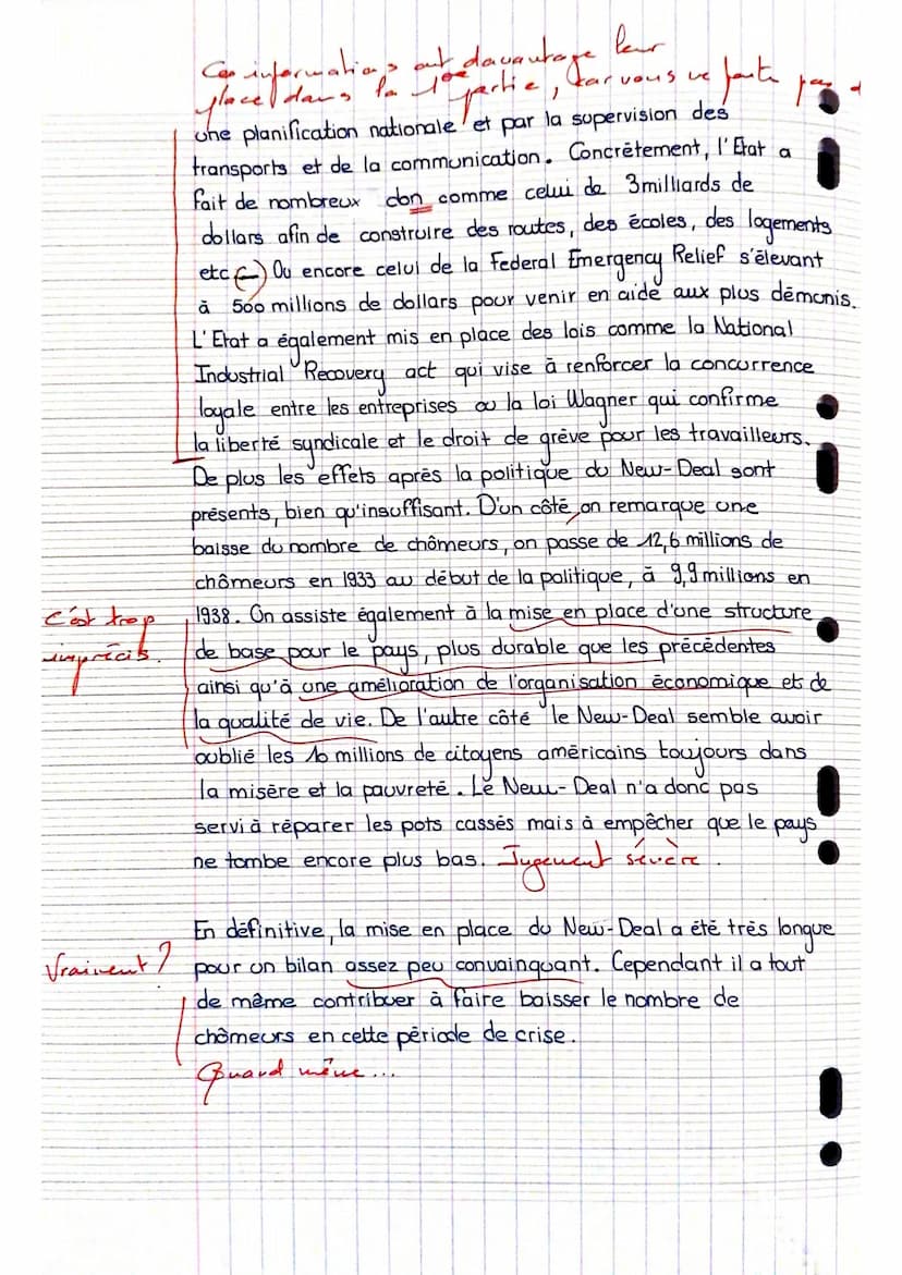 Lovely
15/20
Roosevelt et le New-Deal
aux Etats-Unis
«La seule limite à nos réalisations de demain sera nos doutes
Prie d'aujourd'hui »). Ai