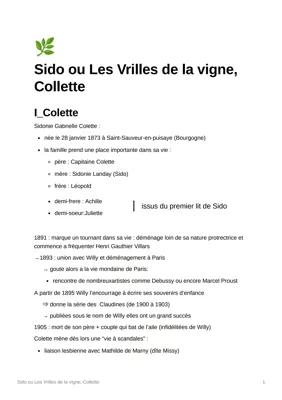 Know Sido ou Les Vrilles de la Vigne, Colette thumbnail