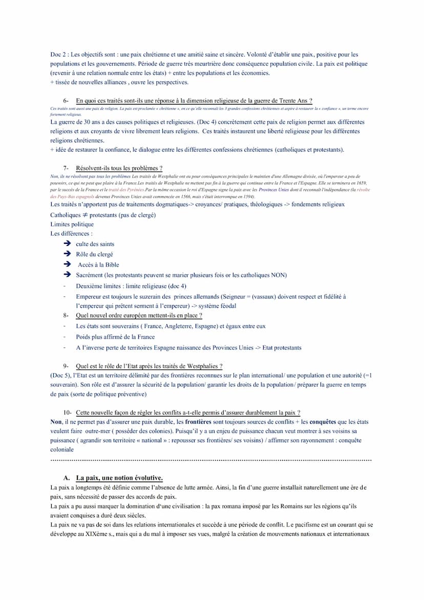 I-
Thème 2: chapitre 2 : Le défi de la construction de la paix.
Comment construit-on la paix dans le monde afin qu'elle soit la plus durable