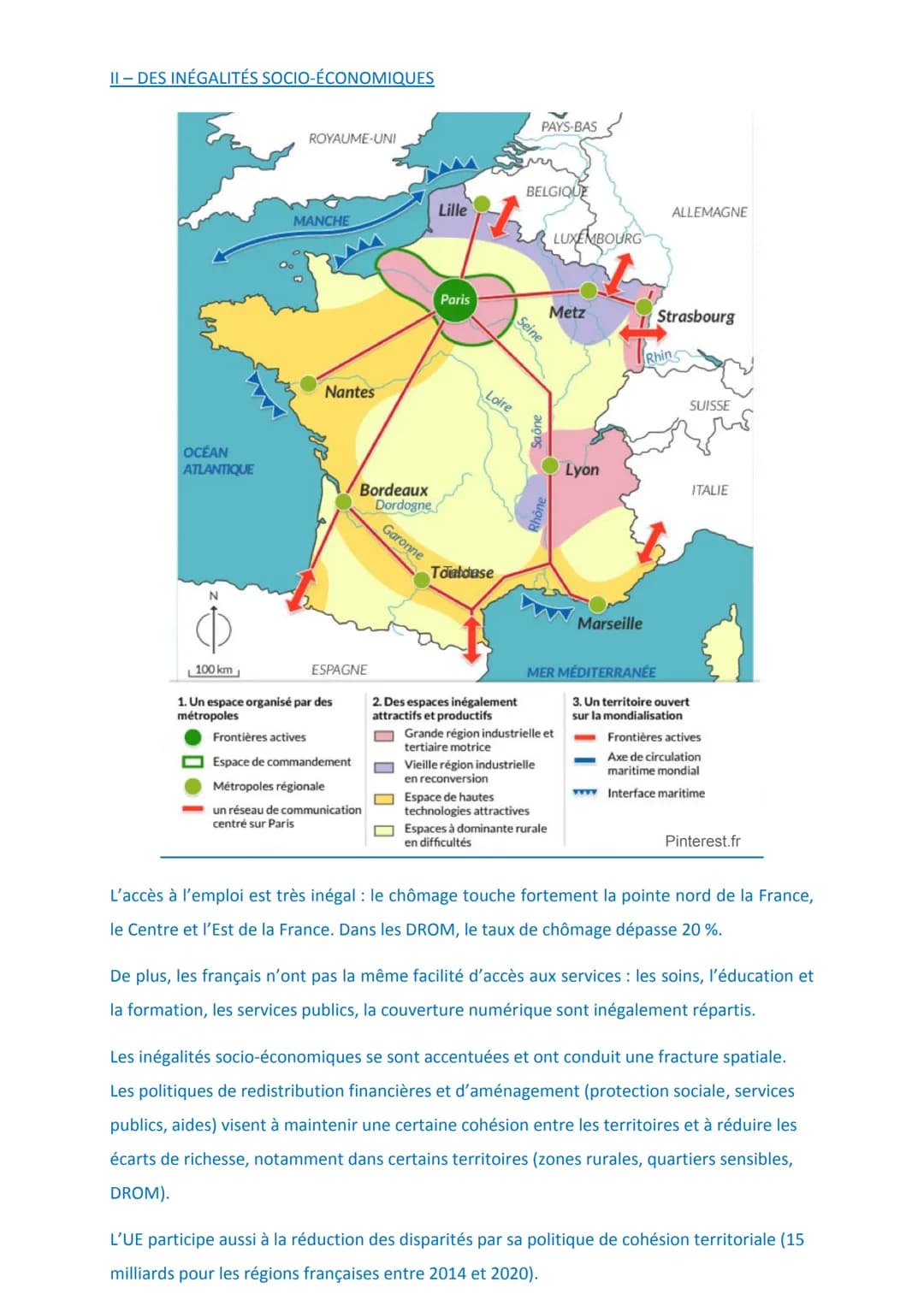 DYNAMIQUES DÉMOGRAPHIQUES ET
INÉGALITÉS SOCIO-ÉCONOMIQUES EN FRANCE
I-UNE CROISSANCE DÉMOGRAPHIQUE A PLUSIEURS VITESSES
Les densités de popu