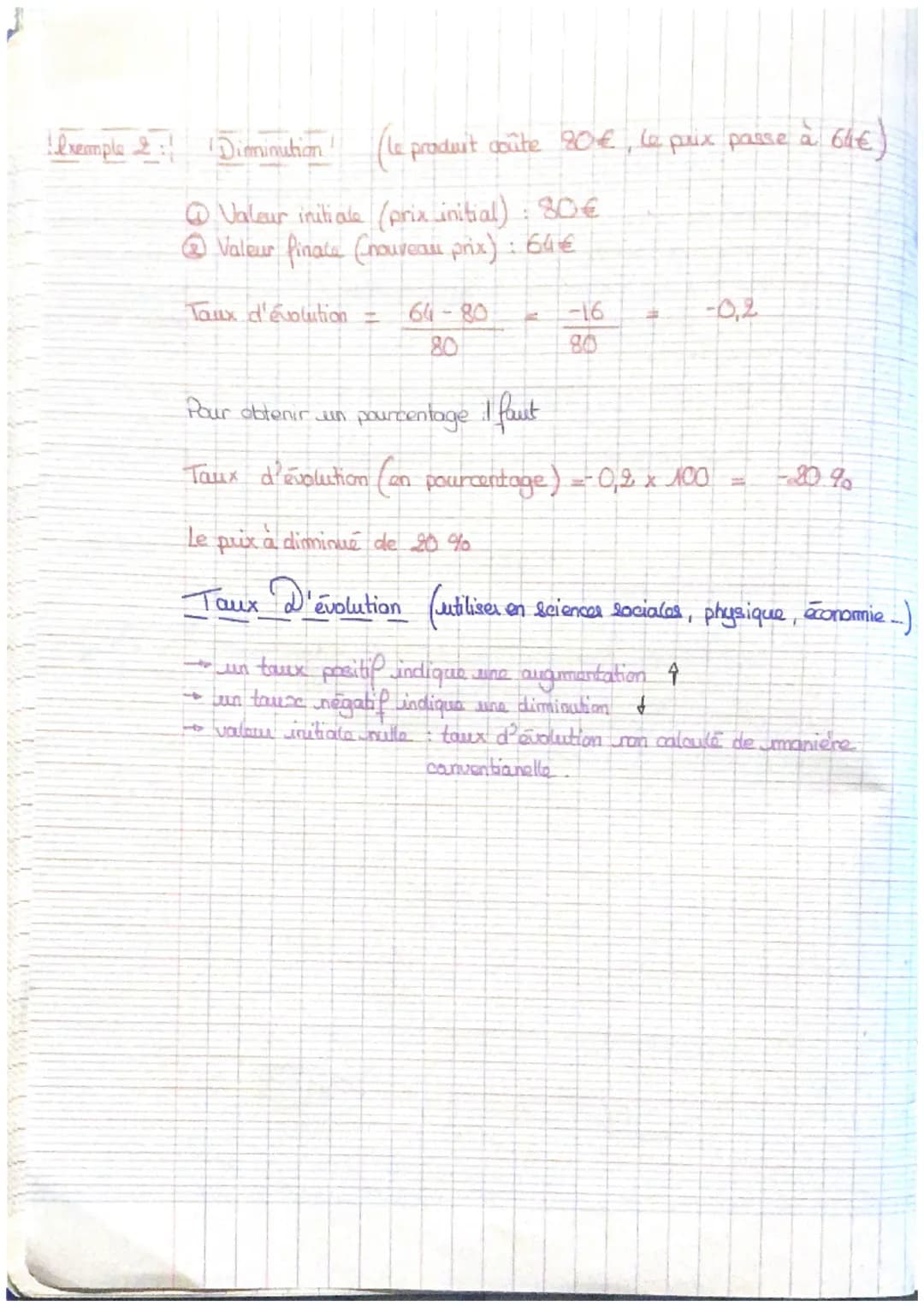 Definition:
Taux Devotion Maths Recapitulatif
Il permet de mesurer la vanation d'une quantite par rapport à une autre
sur une periode donnee