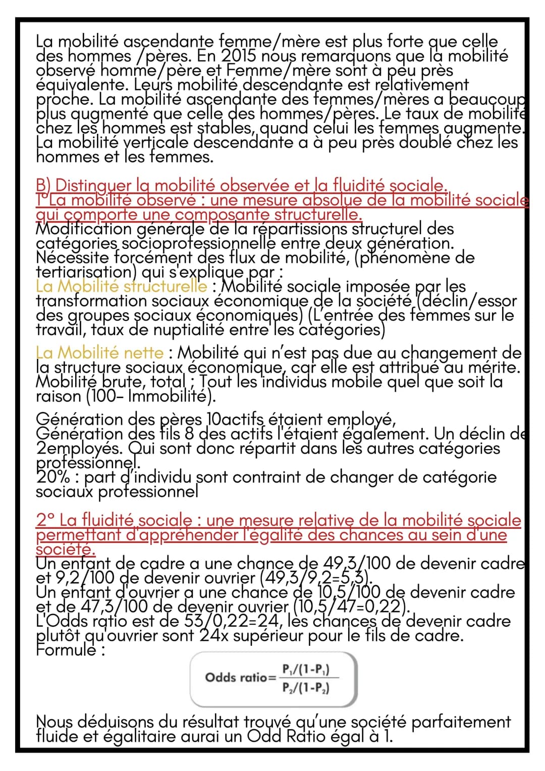 Canvan
SES
5
8- & S5: Caractéristiques
contemporaines et facteurs de la
mobilité sociale.
1) Définir et mesurer la mobilité sociale
A) Les d