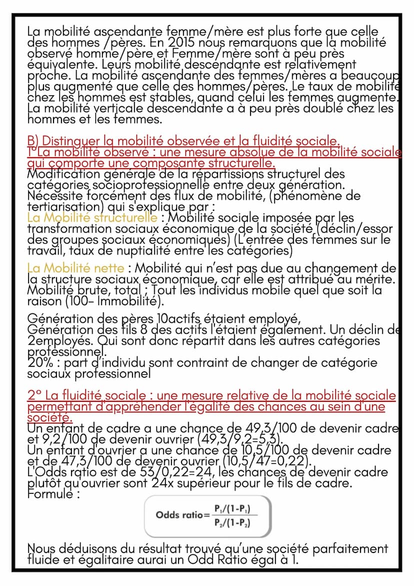 Canvan
SES
5
8- & S5: Caractéristiques
contemporaines et facteurs de la
mobilité sociale.
1) Définir et mesurer la mobilité sociale
A) Les d