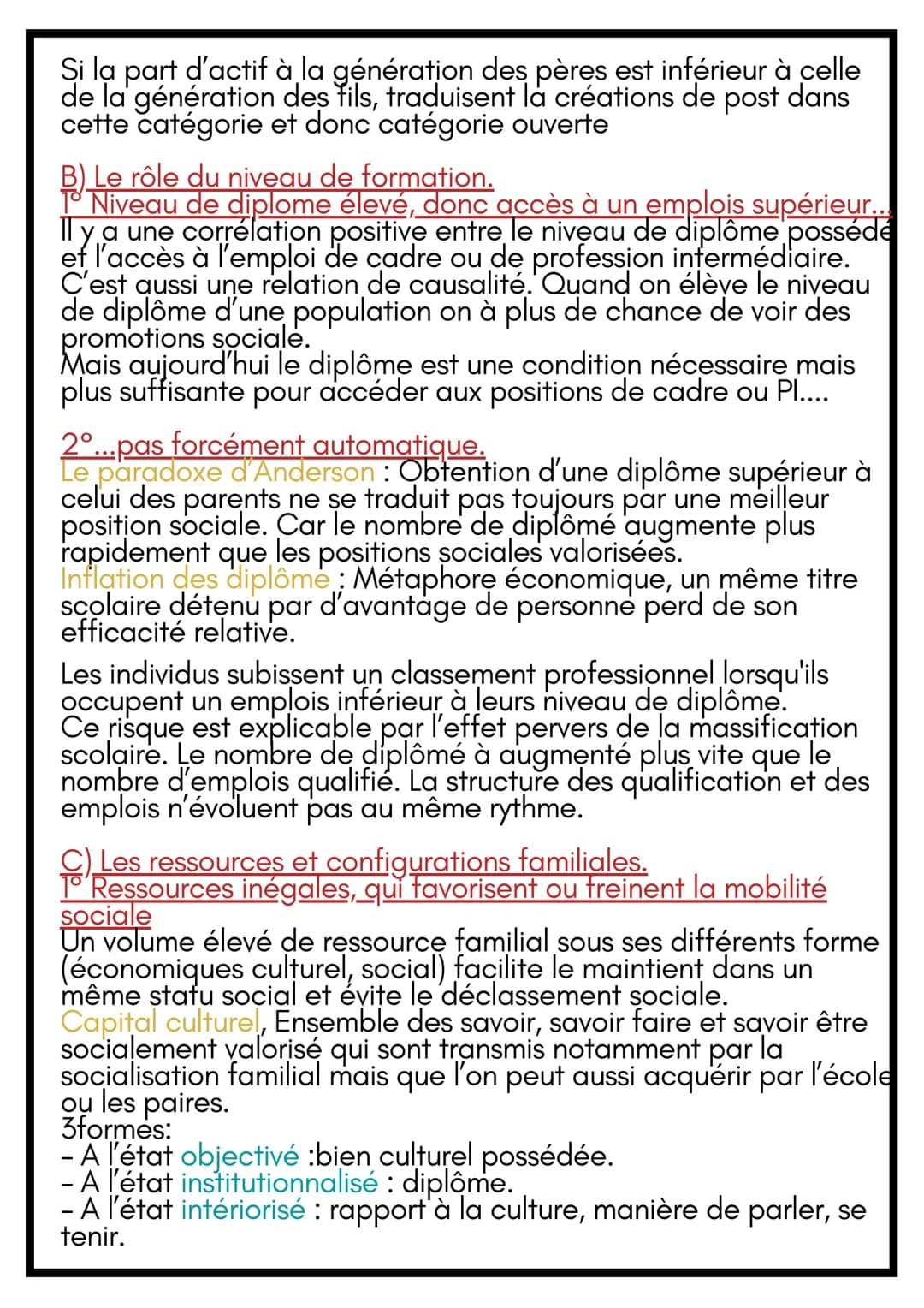 Canvan
SES
5
8- & S5: Caractéristiques
contemporaines et facteurs de la
mobilité sociale.
1) Définir et mesurer la mobilité sociale
A) Les d