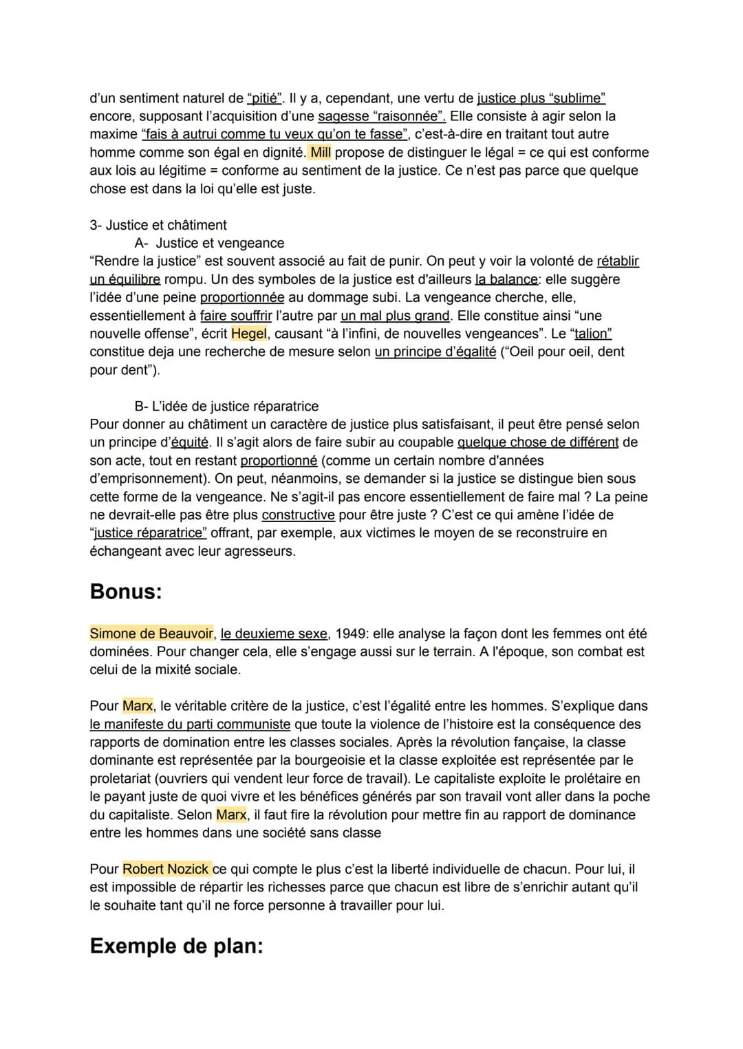 La justice
sentiment: la philosophie s'en préoccupe depuis ses origines
valeur: respect du "droit", impliquant d'accorder "à chacun ce qui l