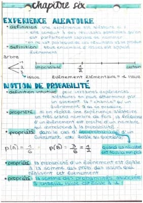 Know expérience aléatoire-notion de probabilité-évènements contraires&incompatibles-experience à deux épreuves  thumbnail