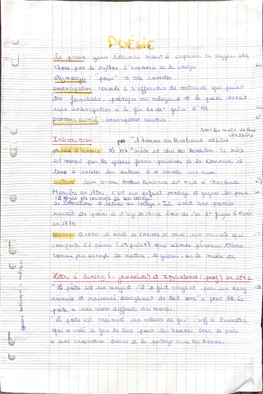 כות
la poesie: genue littéraire moant à esprimer or suggerer geg
chose par le rythme. I' harmonie ar les images
"etymologie: poren"
-> cice 