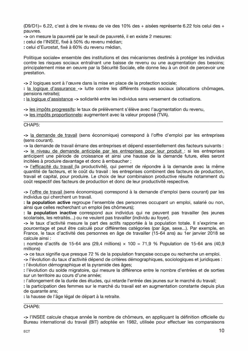 Fiche révision générale
Programme 1ère
-> l'économie identifie des groupes d'individus ou d'organisations ayant des comportements et
objecti