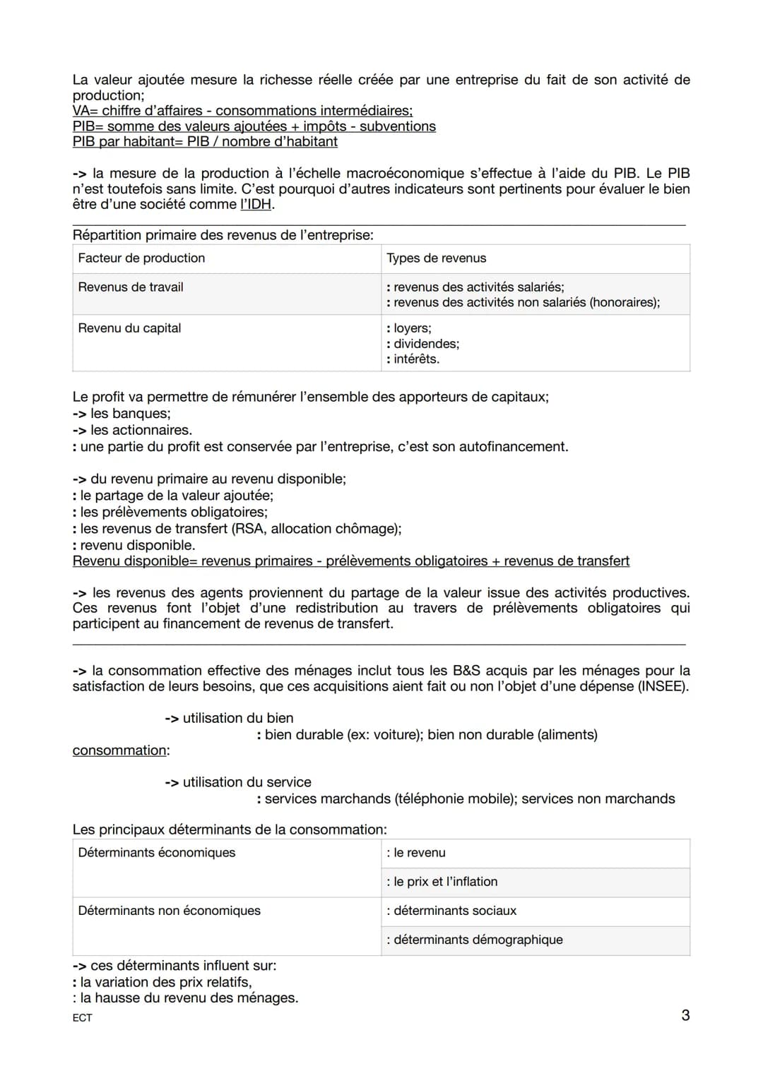 Fiche révision générale
Programme 1ère
-> l'économie identifie des groupes d'individus ou d'organisations ayant des comportements et
objecti