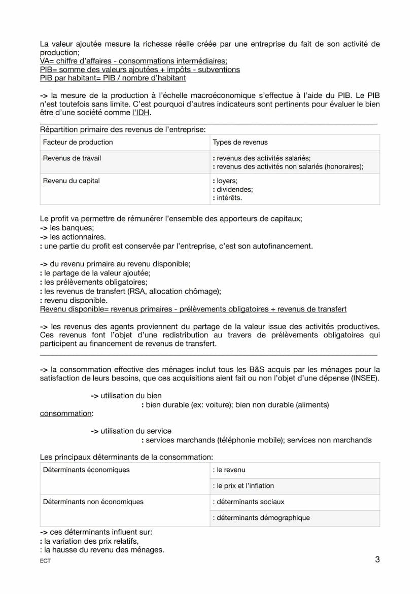 Fiche révision générale
Programme 1ère
-> l'économie identifie des groupes d'individus ou d'organisations ayant des comportements et
objecti