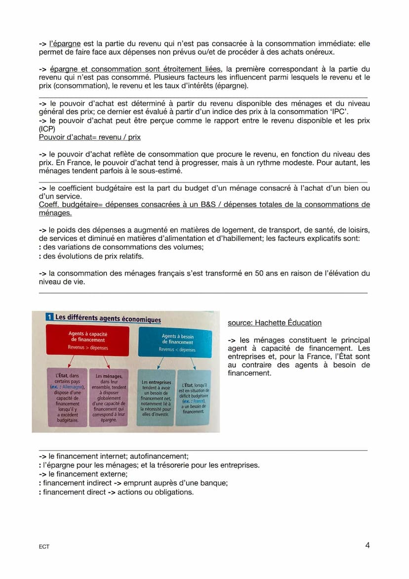 Fiche révision générale
Programme 1ère
-> l'économie identifie des groupes d'individus ou d'organisations ayant des comportements et
objecti