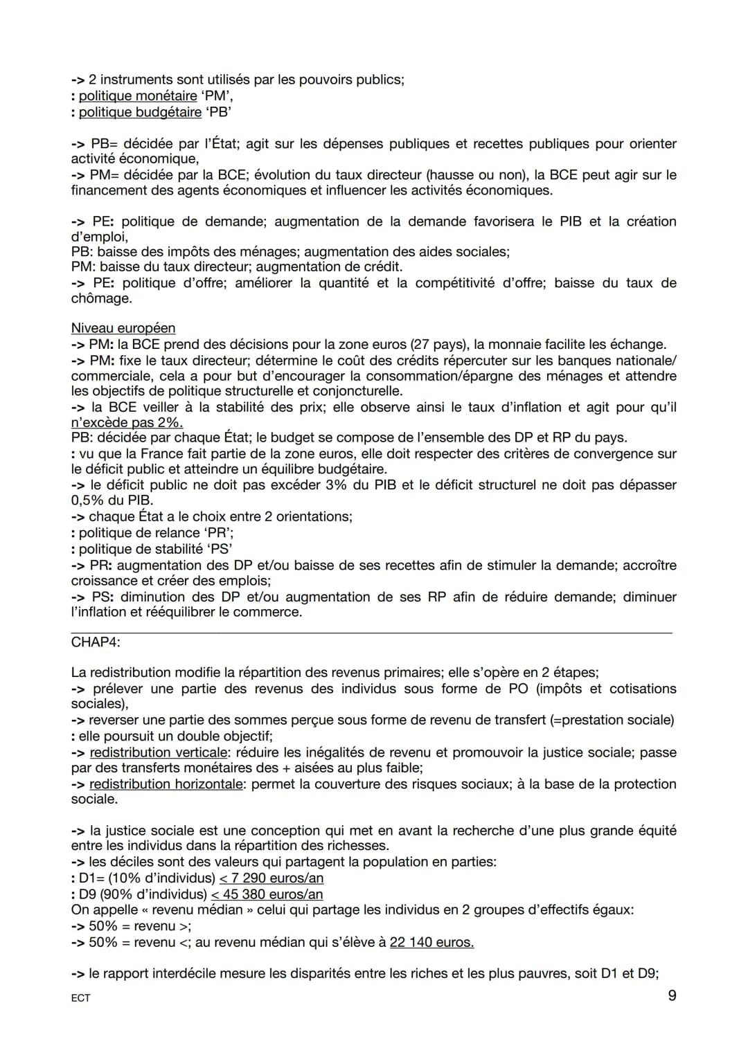Fiche révision générale
Programme 1ère
-> l'économie identifie des groupes d'individus ou d'organisations ayant des comportements et
objecti