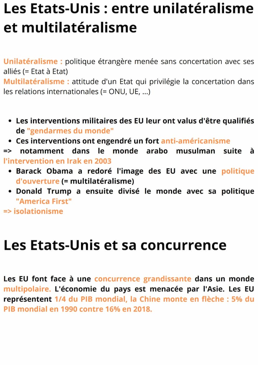 Geopolitique
INTERNATIONALES
LES
Facteurs et fondements d'une
puissance
●
• Puissance militaire : Russie, France, Chine, E.U
• Tourisme: vie