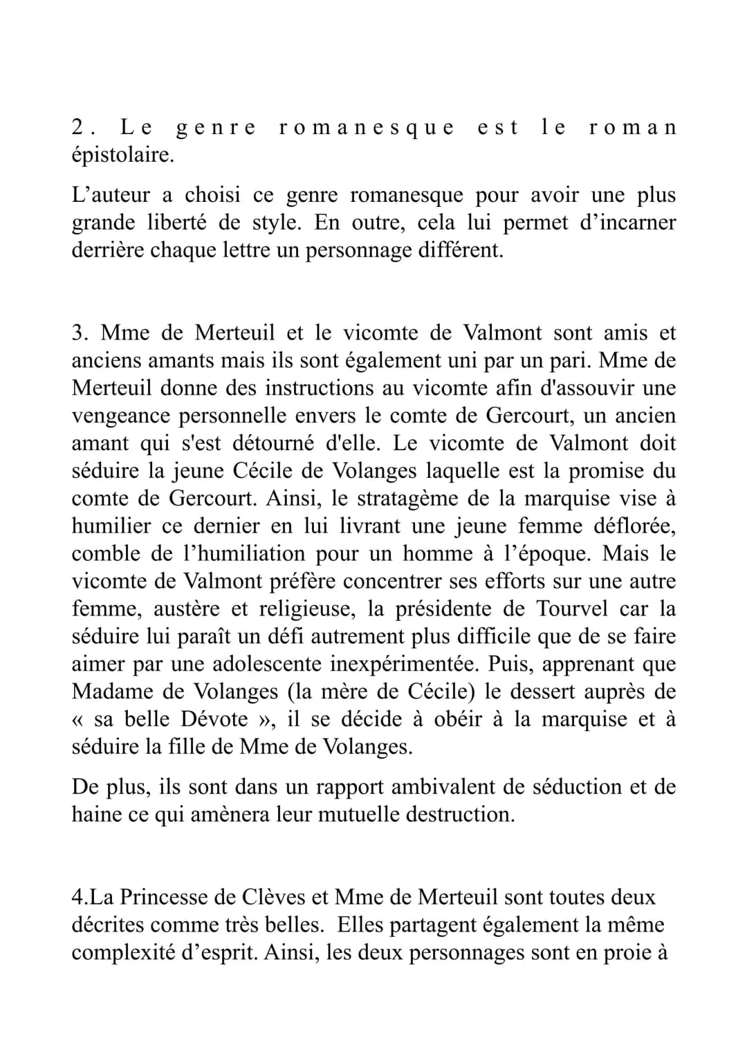 FRANÇAIS
Marie ADAM 101
Lire le texte extrait des Liaisons dangereuses de Pierre
Choderlos de Laclos (en pièce jointe) et répondre aux quest