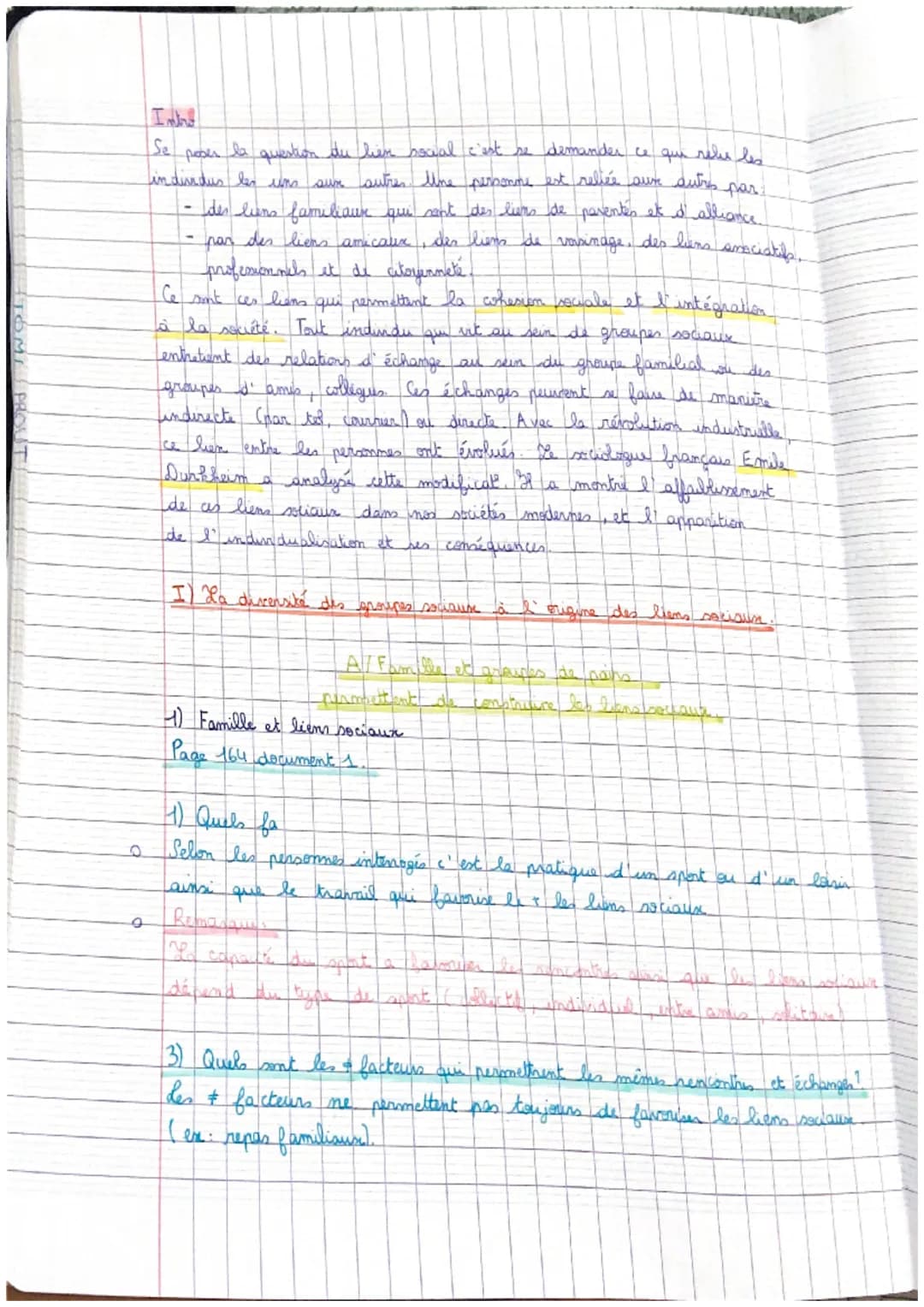 0
Intro
Se
popes
la question du lien social c'est se demander ce qui relie les
individus les uns aux autres line personne est reliée aux aut