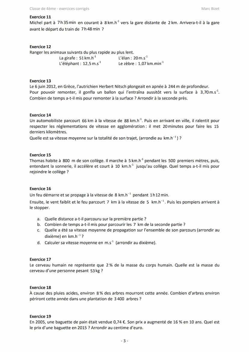 Classe de 4ème - exercices corrigés
Exercice 1
Compléter le tableau de proportionnalité suivant :
25
Proportionnalité et applications : exer
