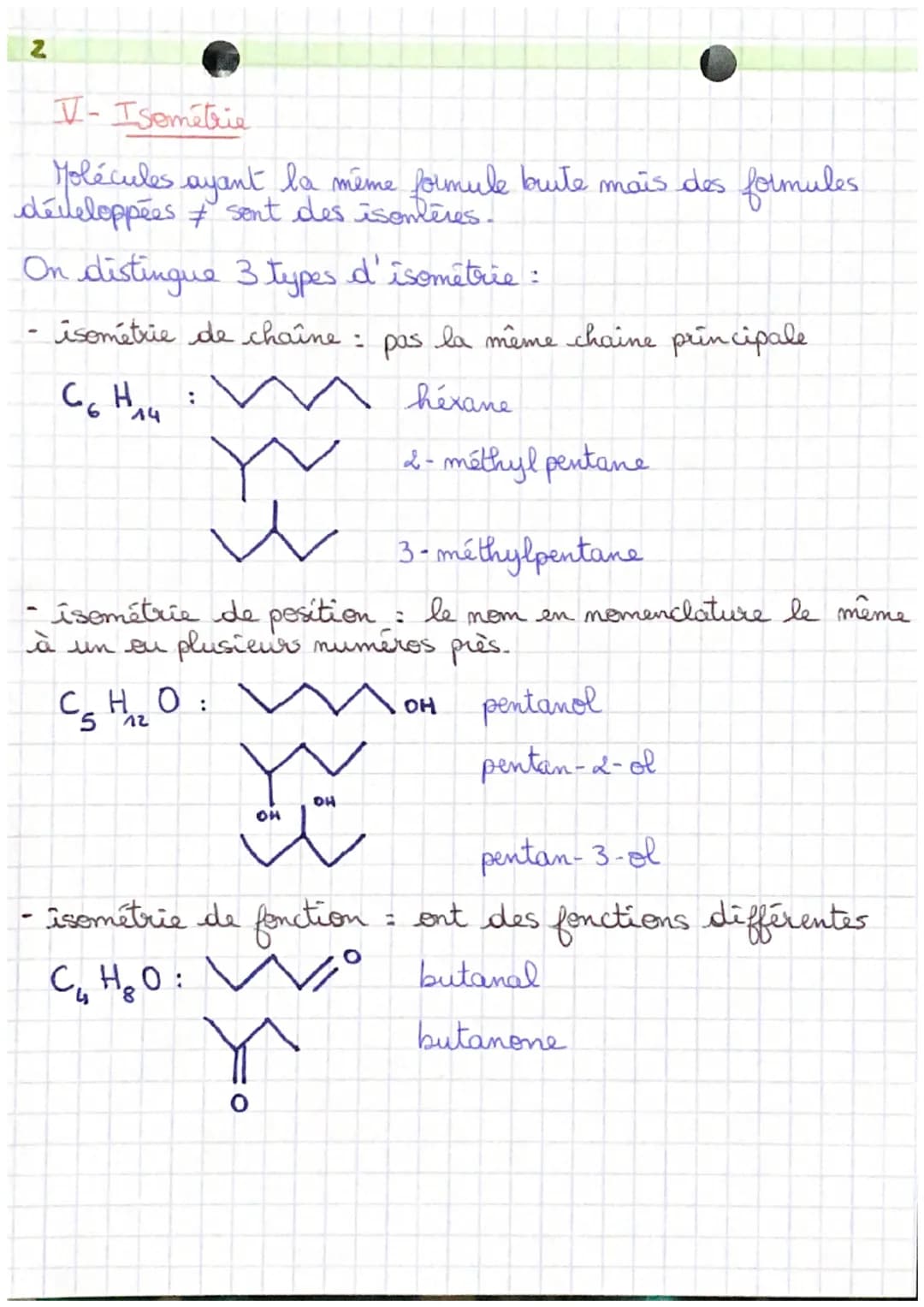 T
• CHIMIE .
Les molecules organiques
I- Représentation des molécules
Une molecule organique : toujours constituée d'atomes de
carbone, d'hy