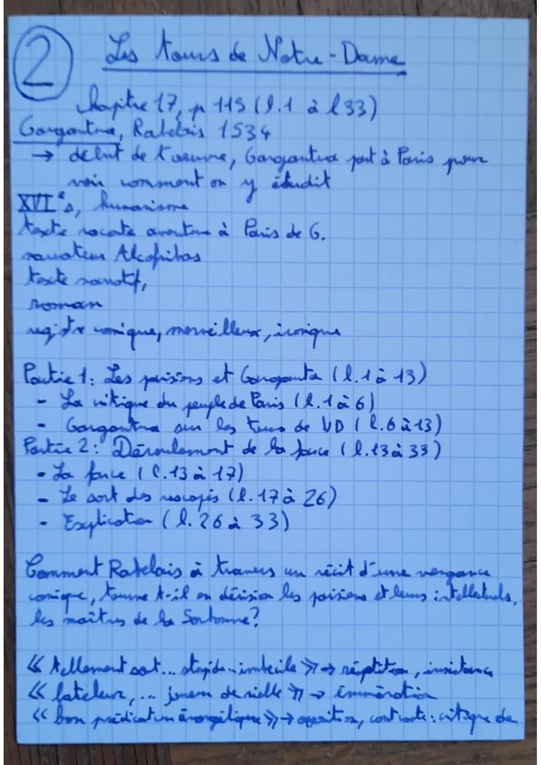 Gargantua Chapitre 17 PDF: Texte et Analyse des Tours de Notre-Dame
