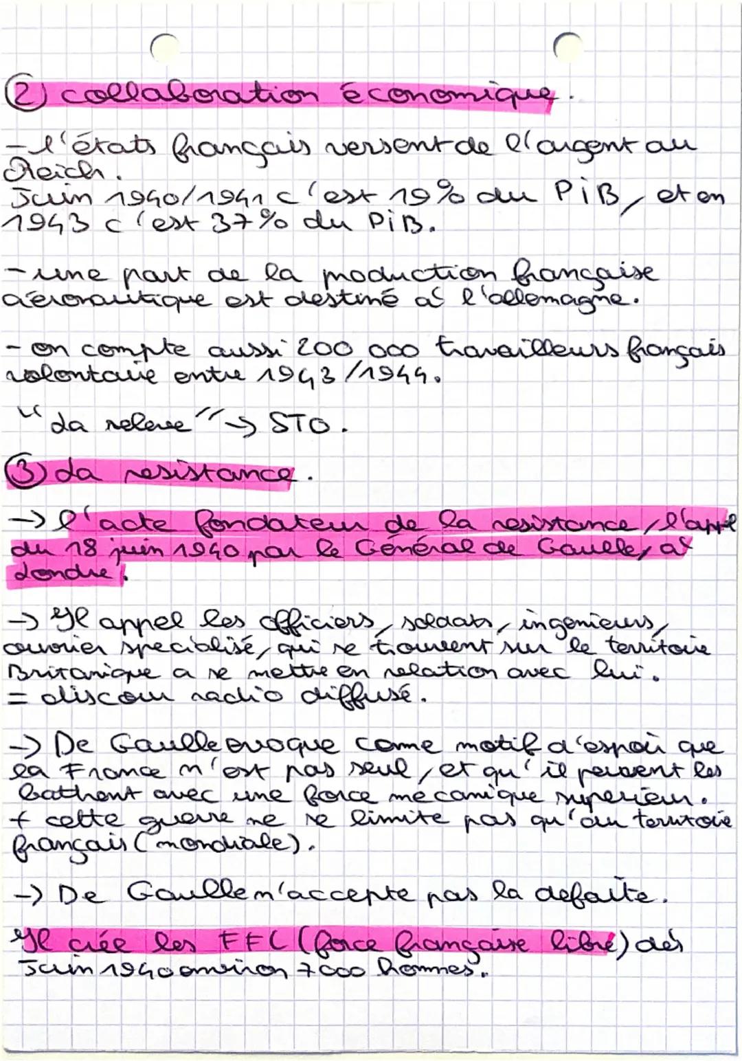 CHISTOIREC

• La france defaite et occupée.

1) def

STO: mobilisation des hommes francais
entre 20 et 30 ans pou travailler dans les
entrep
